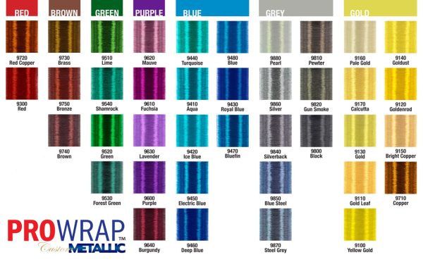 Нитки ProWrap Metallic Size A ,100 Yds